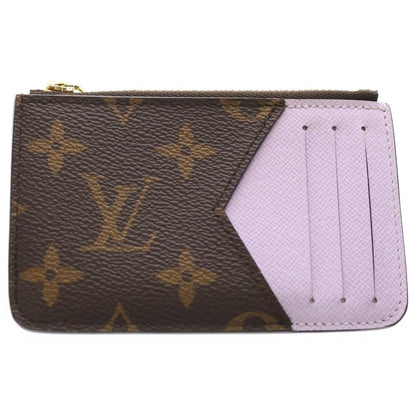 Louis Vuitton Monogram Card Holder Romy Leather Coin Fragment Case Brown Purple — view 2
