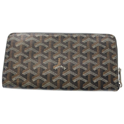 Goyard Matignon GM Apm Zip GM Zip Around Wallet Card Case Black Leather Silver — view 2