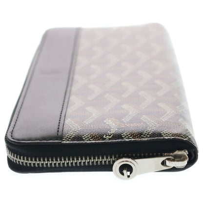 Goyard Matignon GM Apm Zip GM Zip Around Wallet Card Case Black Leather Silver — view 3