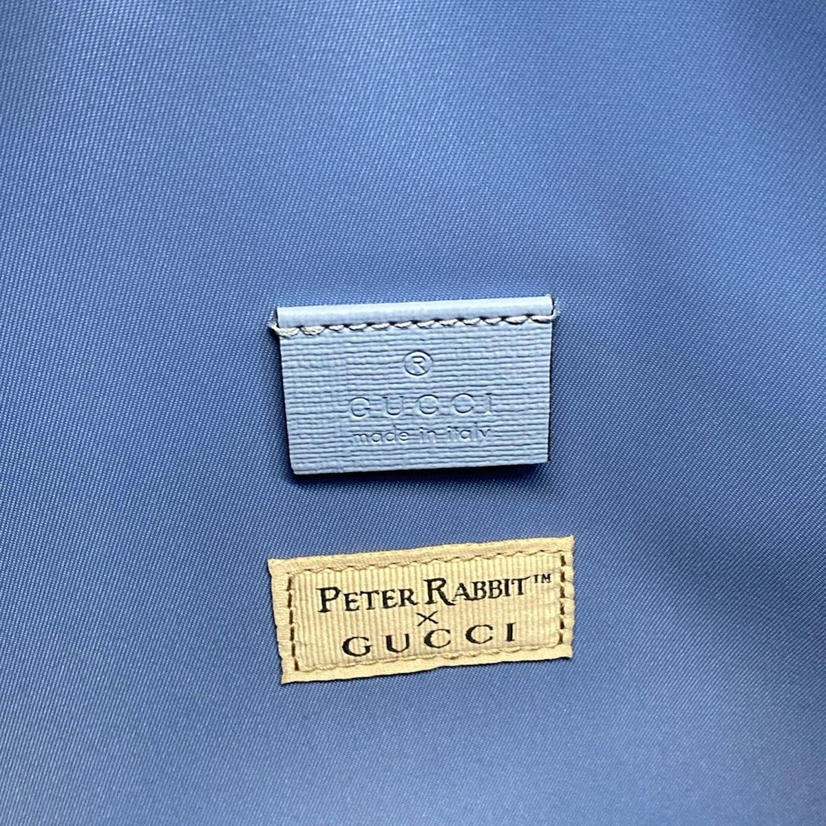 Gucci Tote Children's Blue Pink Multi Peter Rabbit Border — view 8