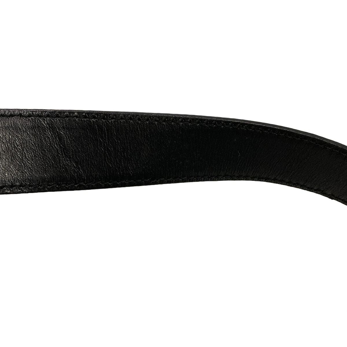 Celine Shoulder Bag Macadam Pattern Circle Logo Black Brown Leather — view 9