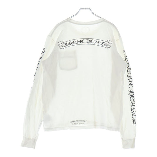 Chrome Hearts CH 1 Back Scroll Label Print Long Sleeve T-Shirt White