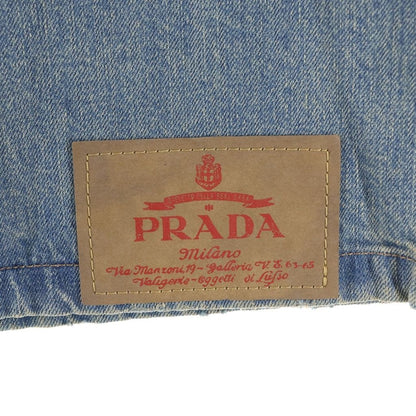 Prada Denim Bleached Bleach Short Sleeve Shirt Indigo — view 5