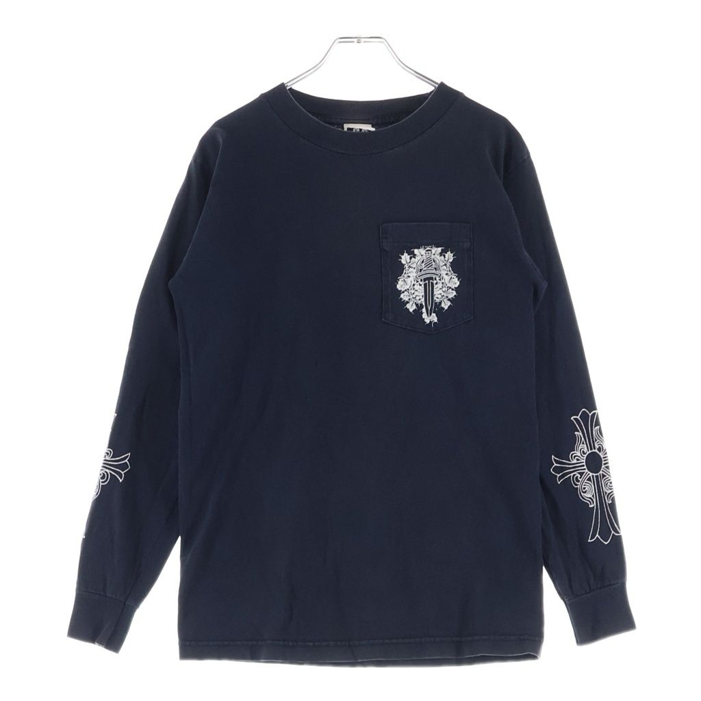 Chrome Hearts Vintage Dagger Logo Tee Print Long Sleeve T-Shirt Black