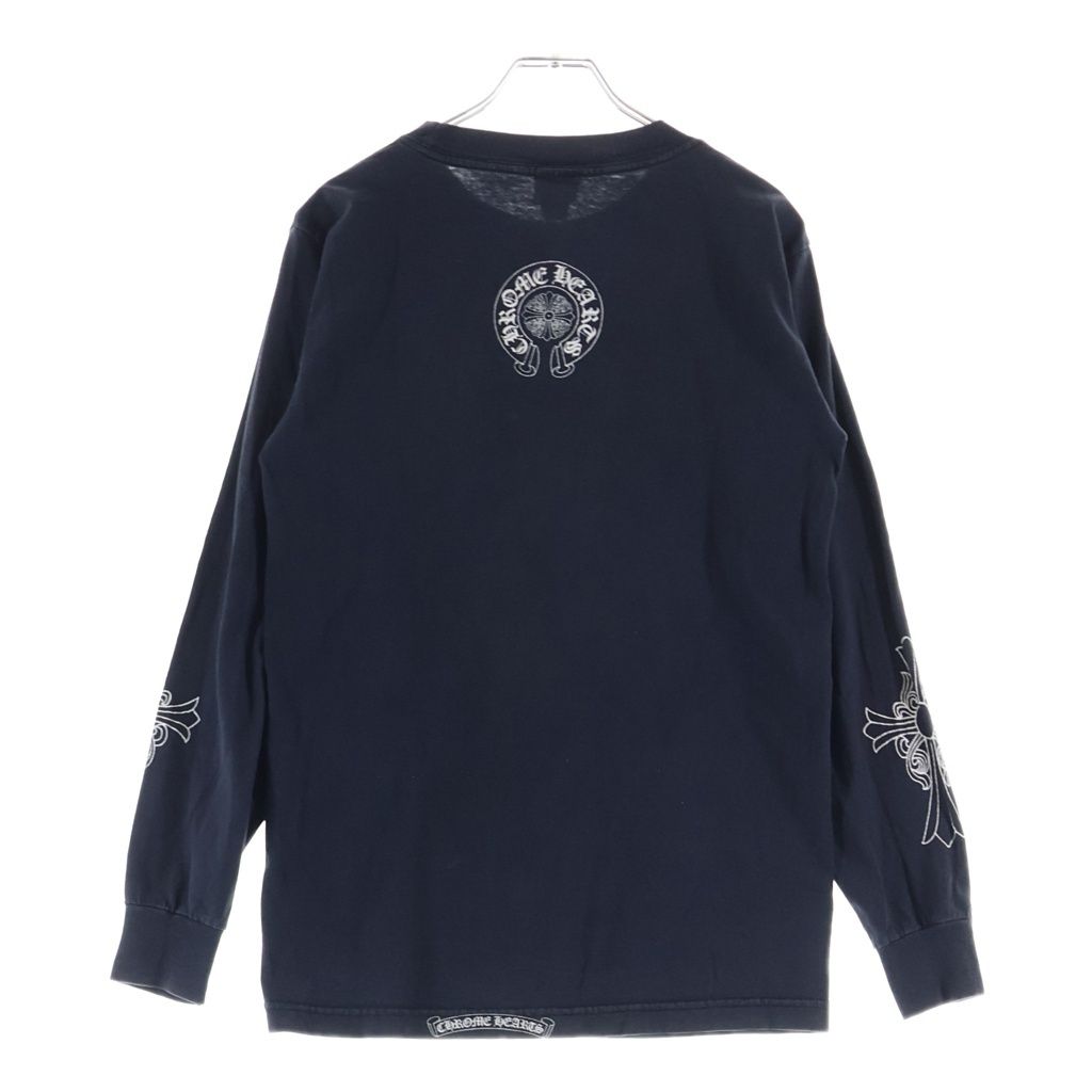 Chrome Hearts Vintage Dagger Logo Tee Print Long Sleeve T-Shirt Black — view 2