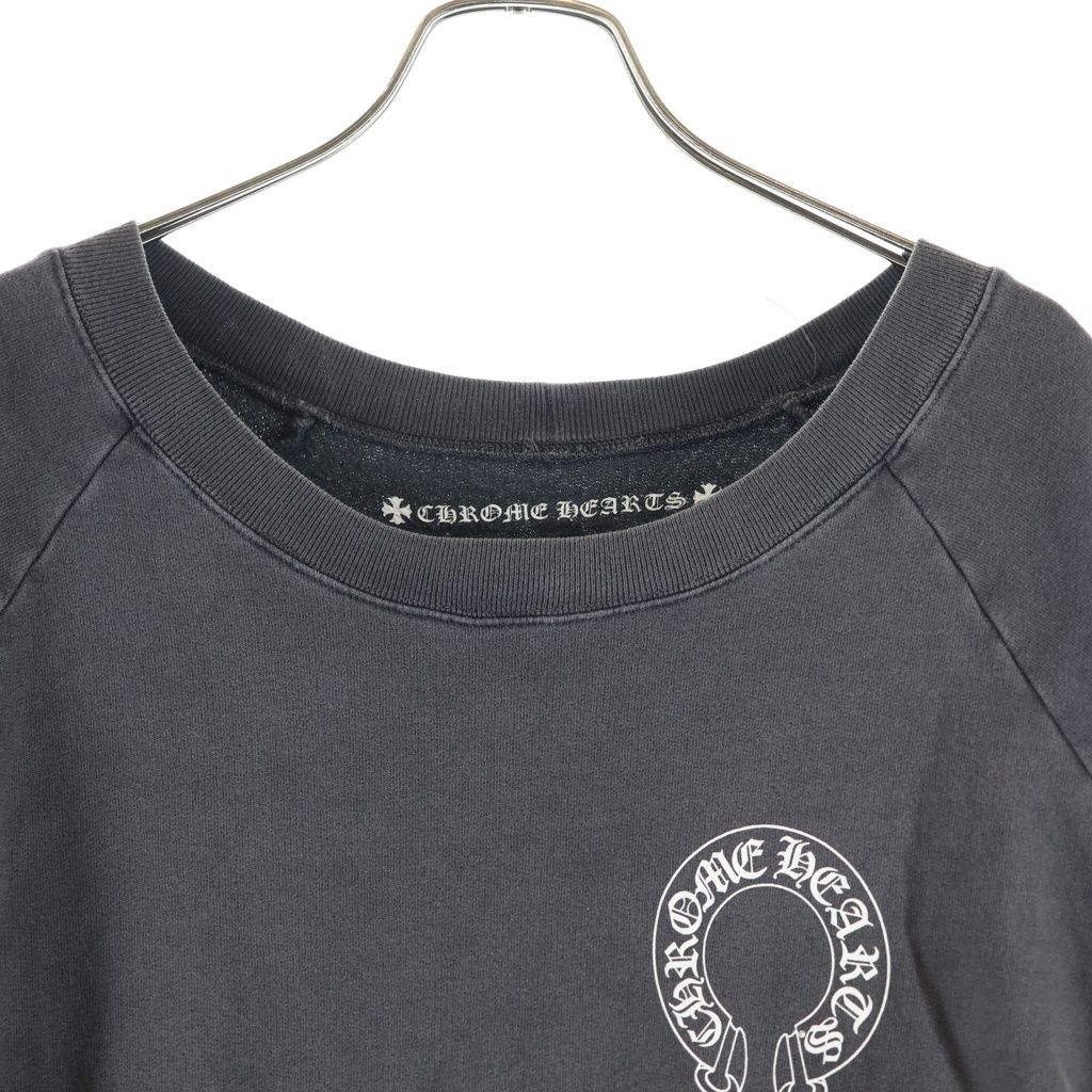 Chrome Hearts Sweatshirt Plvr Back Arch Logo Sleeve Floral Gray — view 3