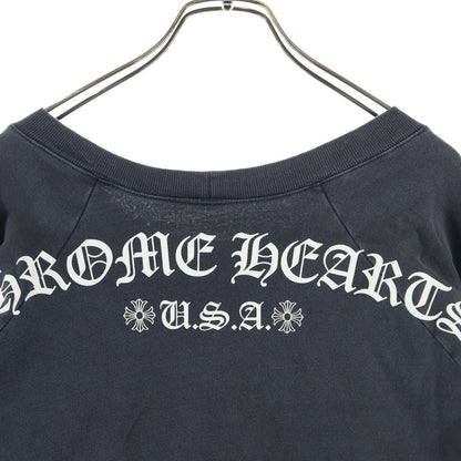 Chrome Hearts Sweatshirt Plvr Back Arch Logo Sleeve Floral Gray — view 4
