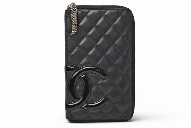 Chanel Wallet Multi Cambon Zipper Style Black