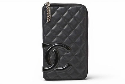 Chanel Wallet Multi Cambon Zipper Style Black
