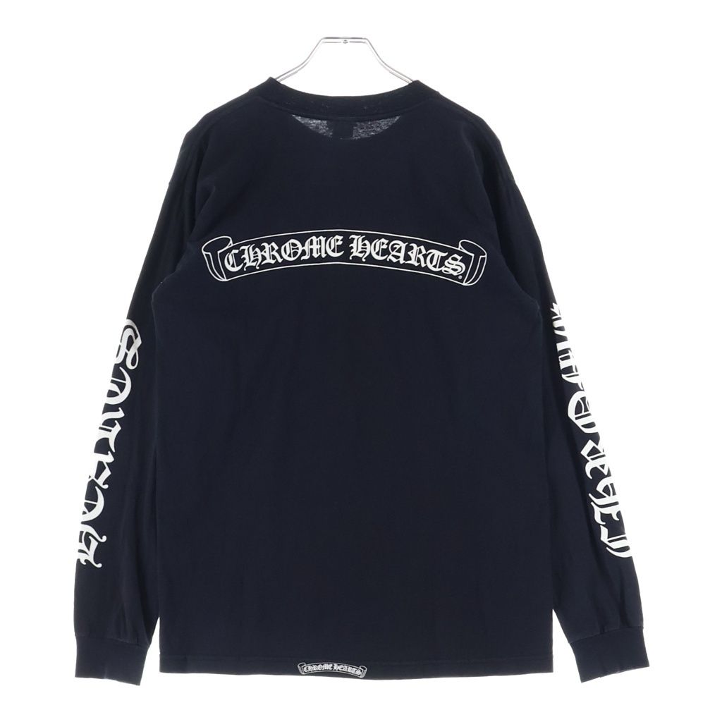 Chrome Hearts Vintage CH Scroll Logo Tee Arm Print Long Sleeve Top T-Shirt