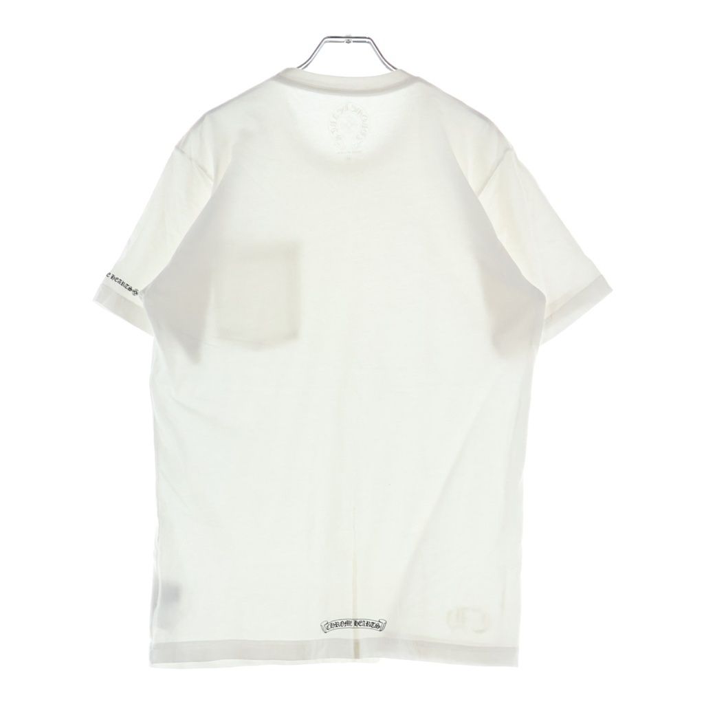 Chrome Hearts CH T-Shirt Neck Logo Print Short Sleeve White Black — view 2
