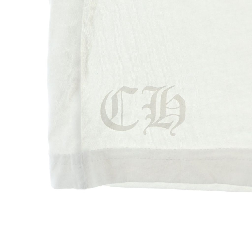 Chrome Hearts CH T-Shirt Neck Logo Print Short Sleeve White Black — view 4