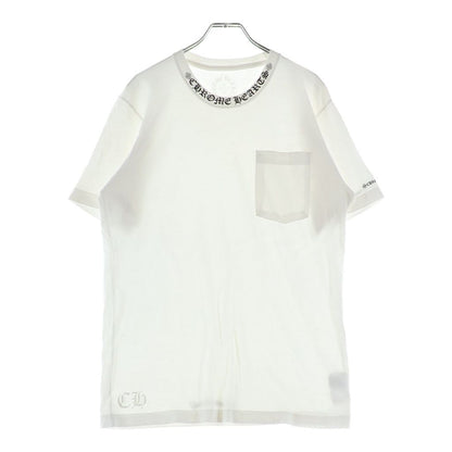 Chrome Hearts CH T-Shirt Neck Logo Print Short Sleeve White Black
