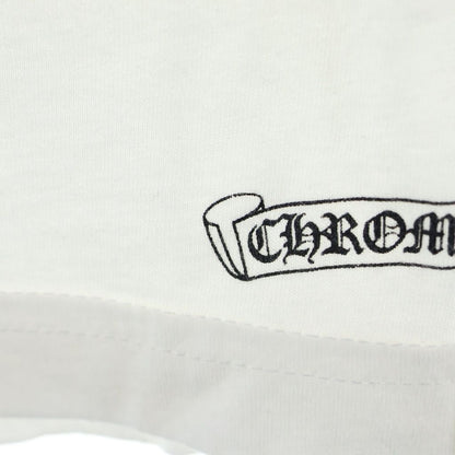 Chrome Hearts CH T-Shirt Neck Logo Print Short Sleeve White Black — view 6