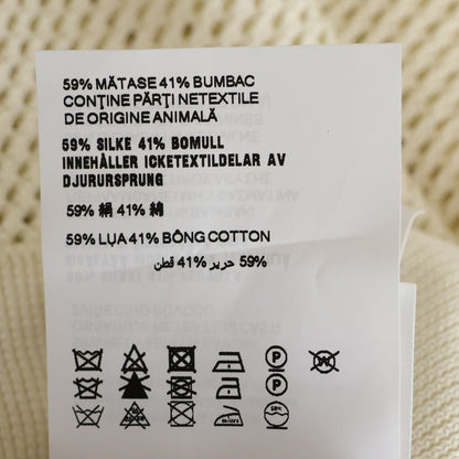 Prada Shaw Tosuri Di Short Sleeve Mesh Knittingknit Shirt Ivory — view 7