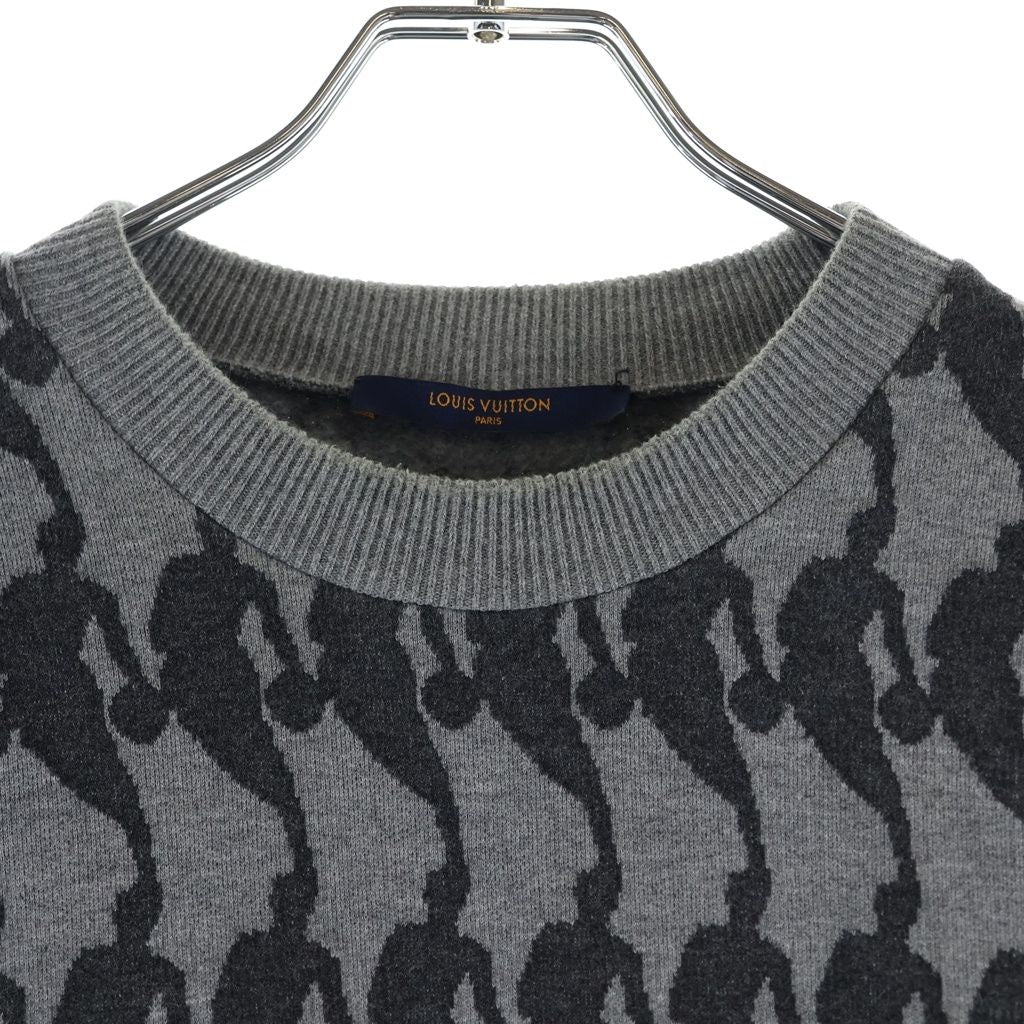 Louis Vuitton Nba Player Jacquard Sweatshirt Shirt Znh Gray — view 3