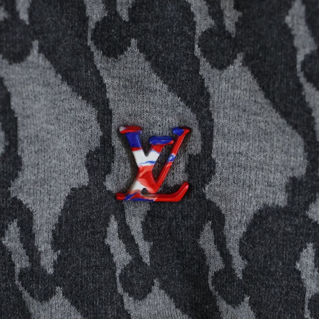 Louis Vuitton Nba Player Jacquard Sweatshirt Shirt Znh Gray — view 4