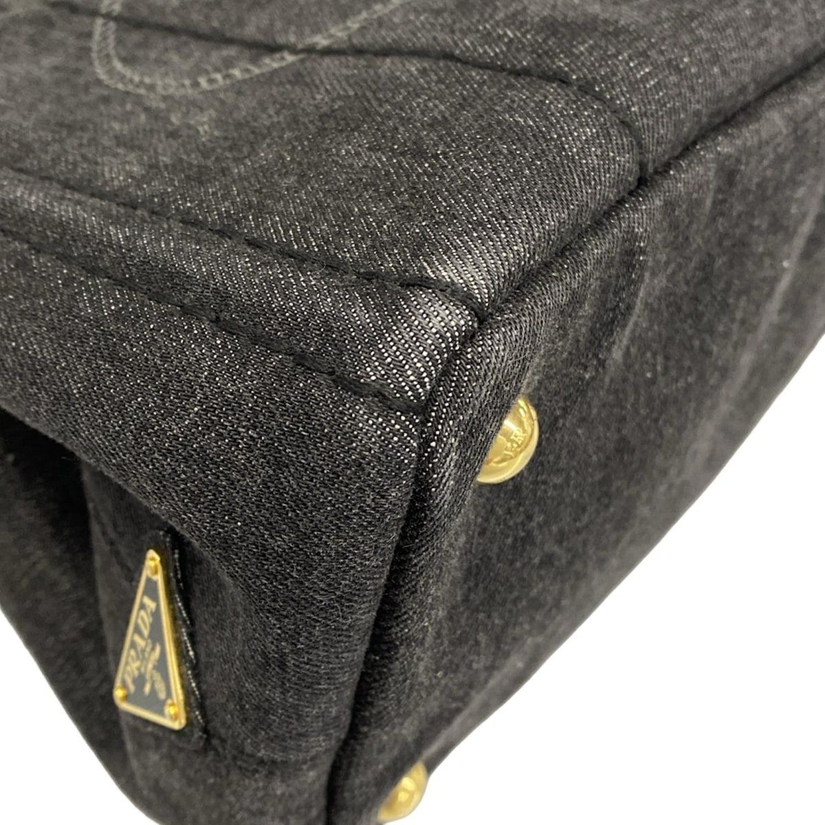 Prada Tote Canapa Dark Gray — view 6