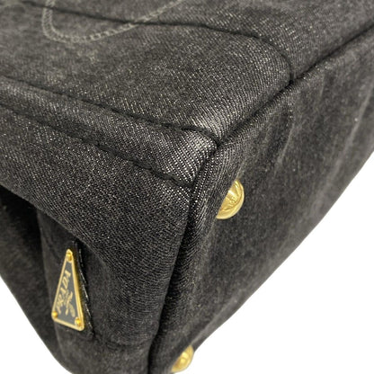 Prada Tote Canapa Dark Gray — view 6