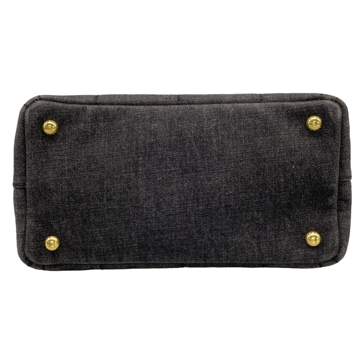 Prada Tote Canapa Dark Gray — view 5