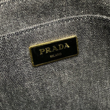 Prada Tote Canapa Dark Gray — view 9