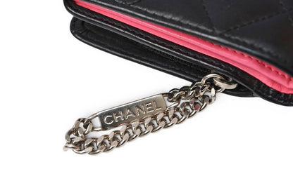 Chanel Wallet Bifold Folding Cambon with Zipper Black — view 5