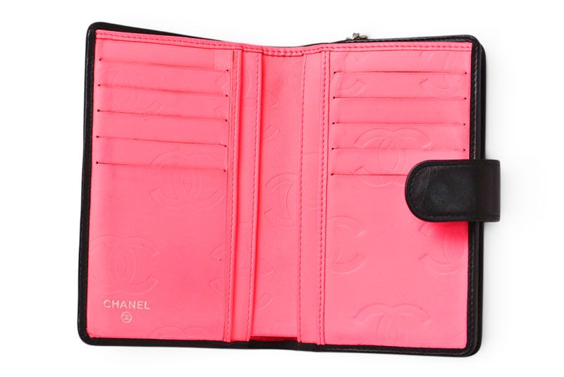 Chanel Wallet Bifold Folding Cambon with Zipper Black — view 7