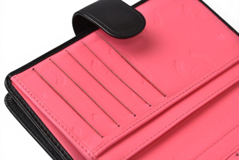Chanel Wallet Bifold Folding Cambon with Zipper Black — view 9