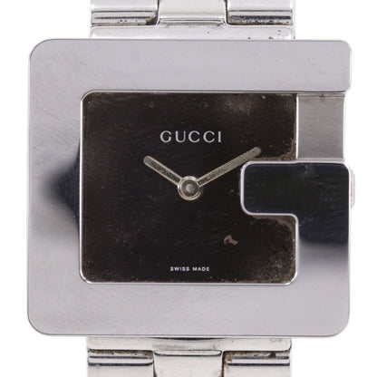 Gucci Square Stainless Steel Quartz Analog Display Brown Dial Watch