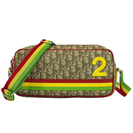 Dior Trotter Rasta Shoulder Bag Pochette Brown Multicolor