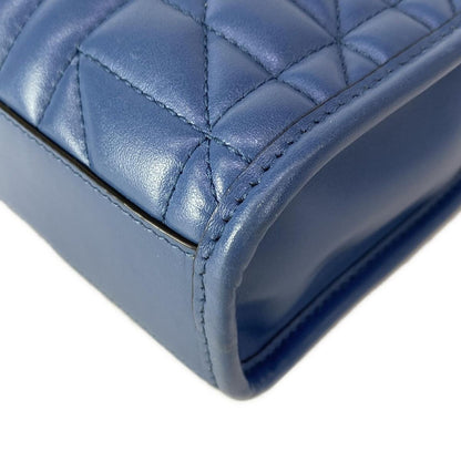 Gucci Tote GG Marmont Blue Chain Handle Mini Bag Quilted Leather — view 6
