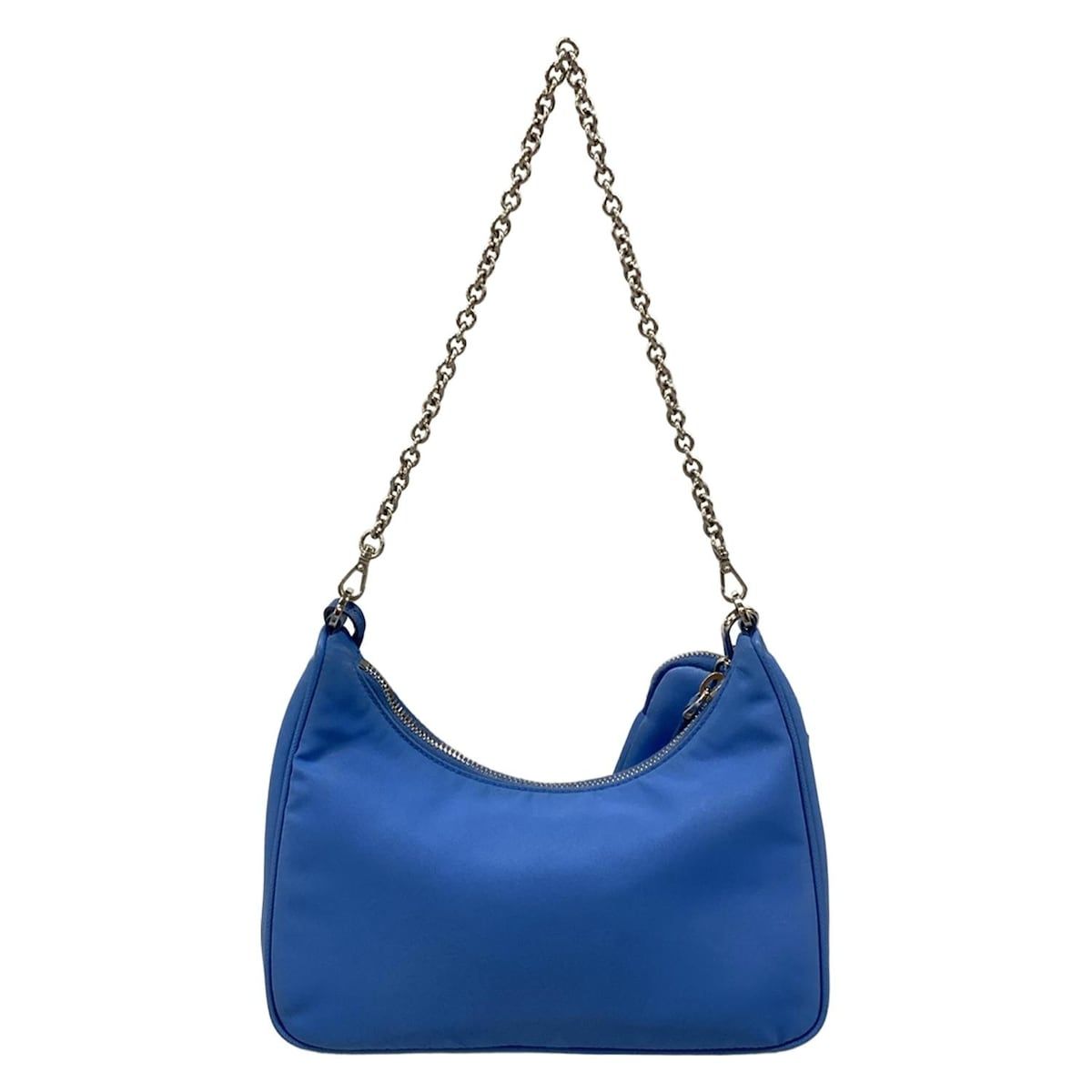 Prada Shoulder Bag Blue Chain Edition with Removable Strap — view 3