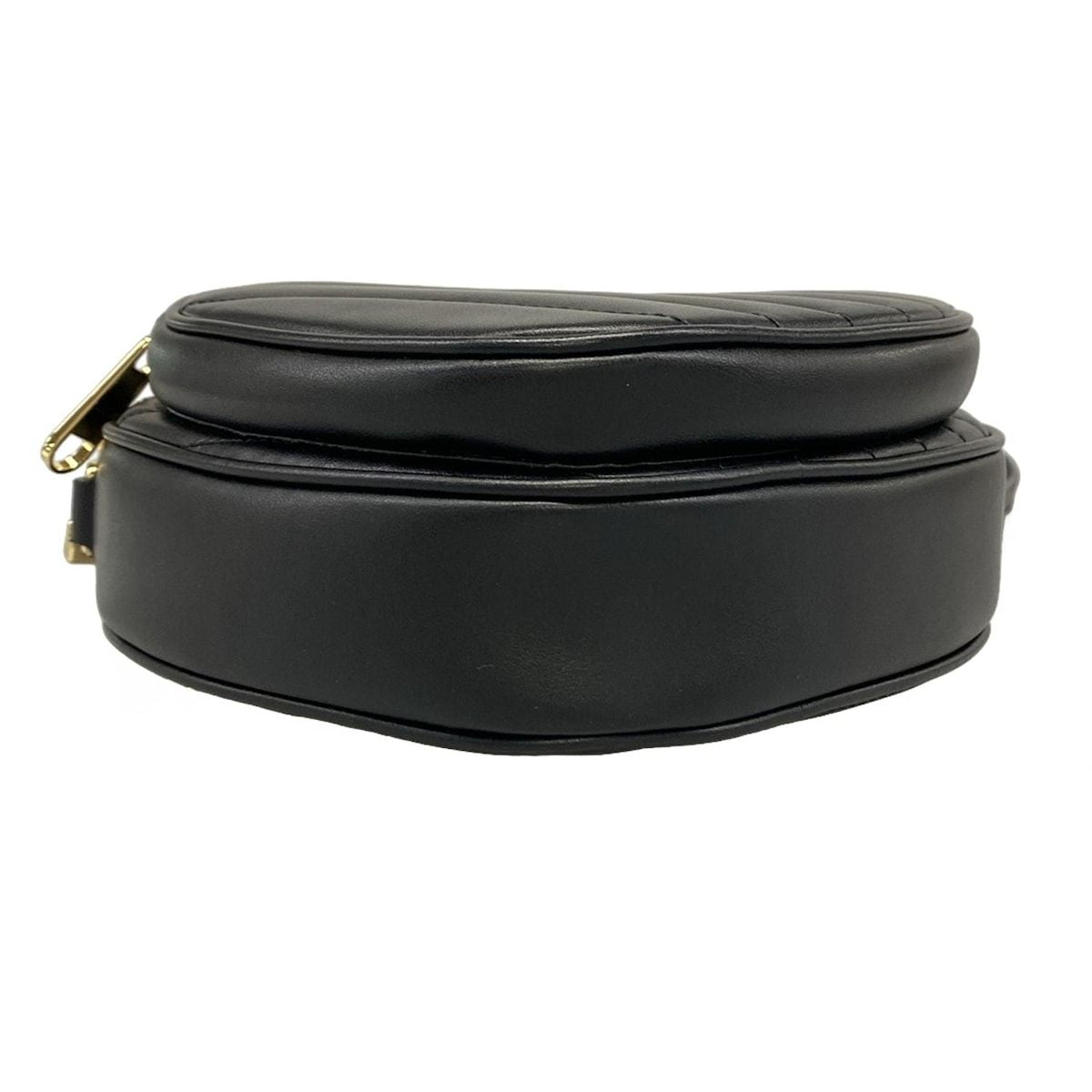 Gucci Shoulder Bag Interlocking Mini Heart Bag Black Quilted Detachable Strap — view 5