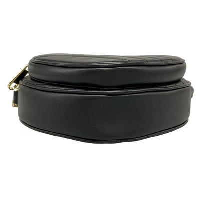 Gucci Shoulder Bag Interlocking Mini Heart Bag Black Quilted Detachable Strap — view 5