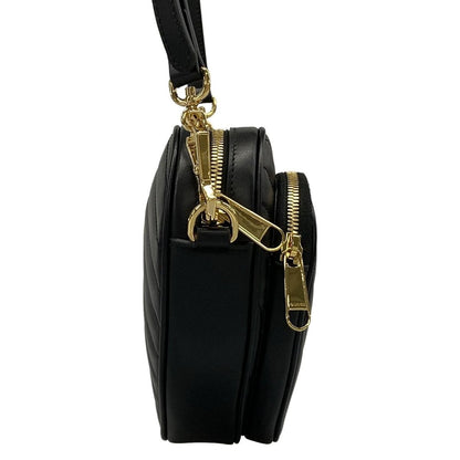 Gucci Shoulder Bag Interlocking Mini Heart Bag Black Quilted Detachable Strap — view 2
