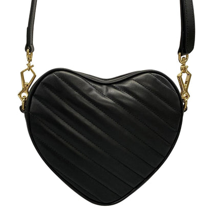 Gucci Shoulder Bag Interlocking Mini Heart Bag Black Quilted Detachable Strap — view 3