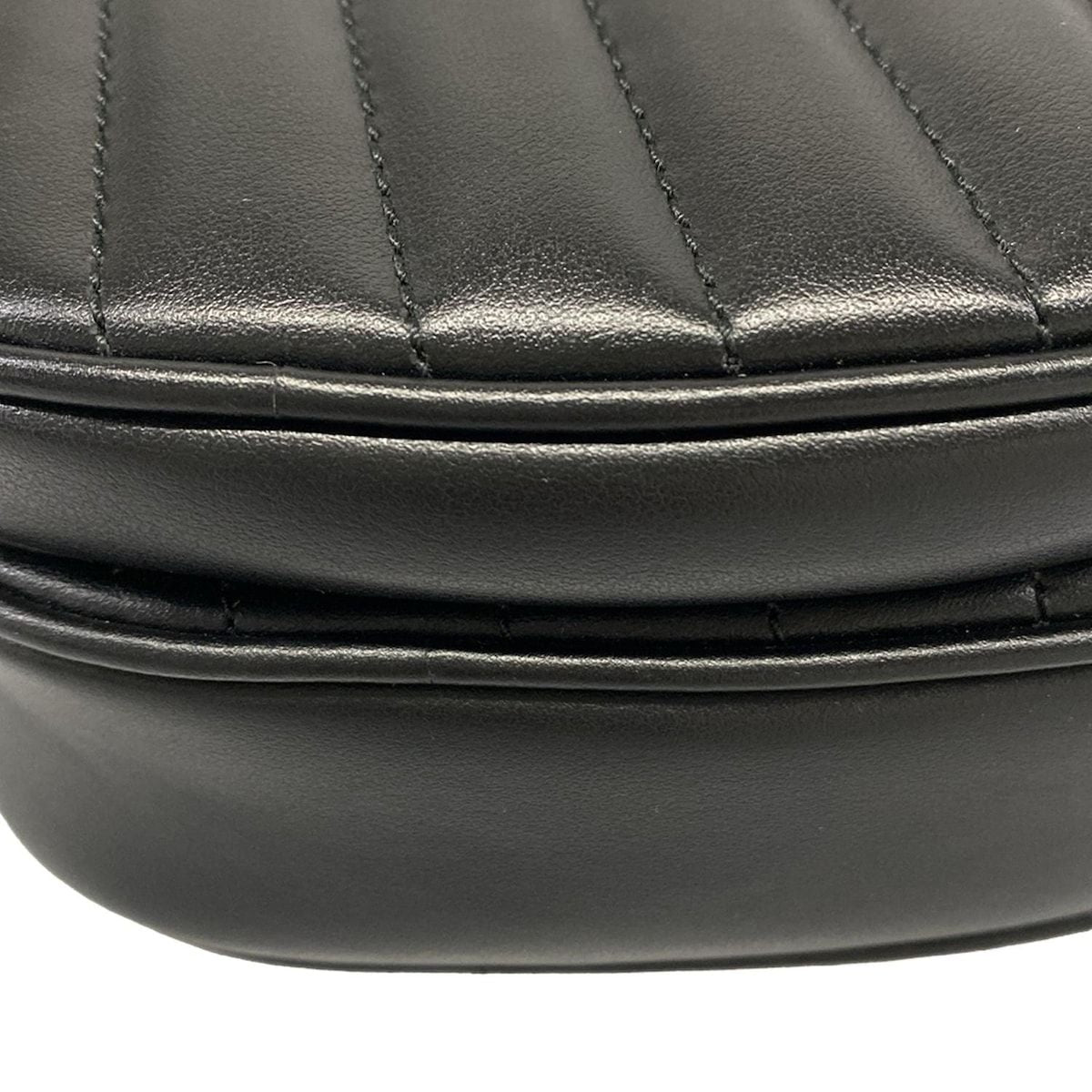Gucci Shoulder Bag Interlocking Mini Heart Bag Black Quilted Detachable Strap — view 6