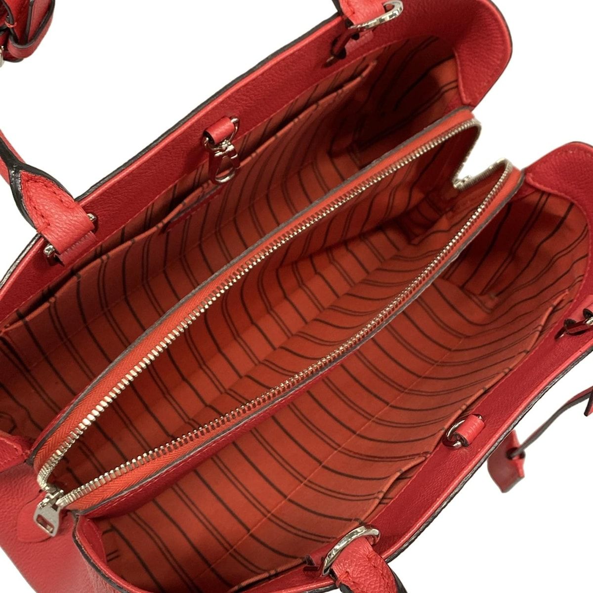 Louis Vuitton Handbag Monogram Empreinte Montaigne MM Cerise Leather — view 7