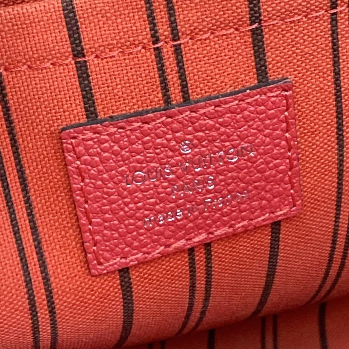 Louis Vuitton Handbag Monogram Empreinte Montaigne MM Cerise Leather — view 8