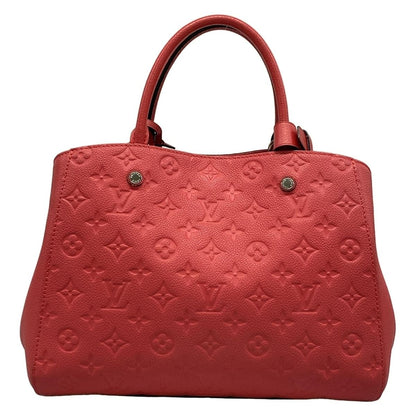 Louis Vuitton Handbag Monogram Empreinte Montaigne MM Cerise Leather — view 3