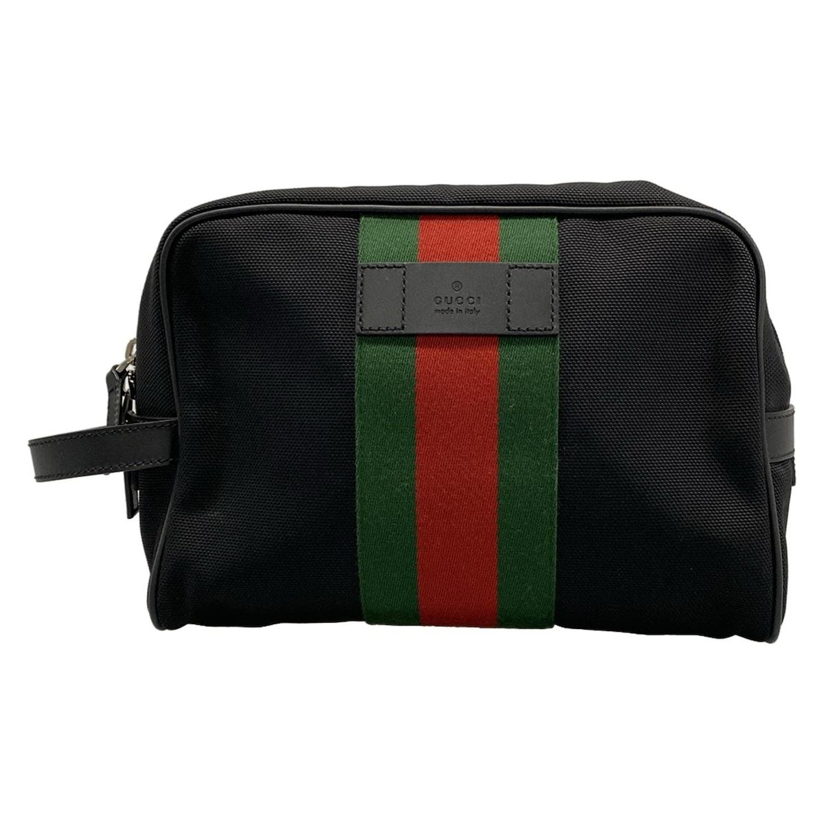 Gucci Second Bag Sherry Black Red Green Leather