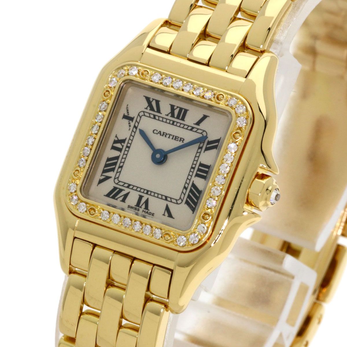Cartier Panthere SM Aftermarket Diamond Watch 18k Yellow Gold — view 3