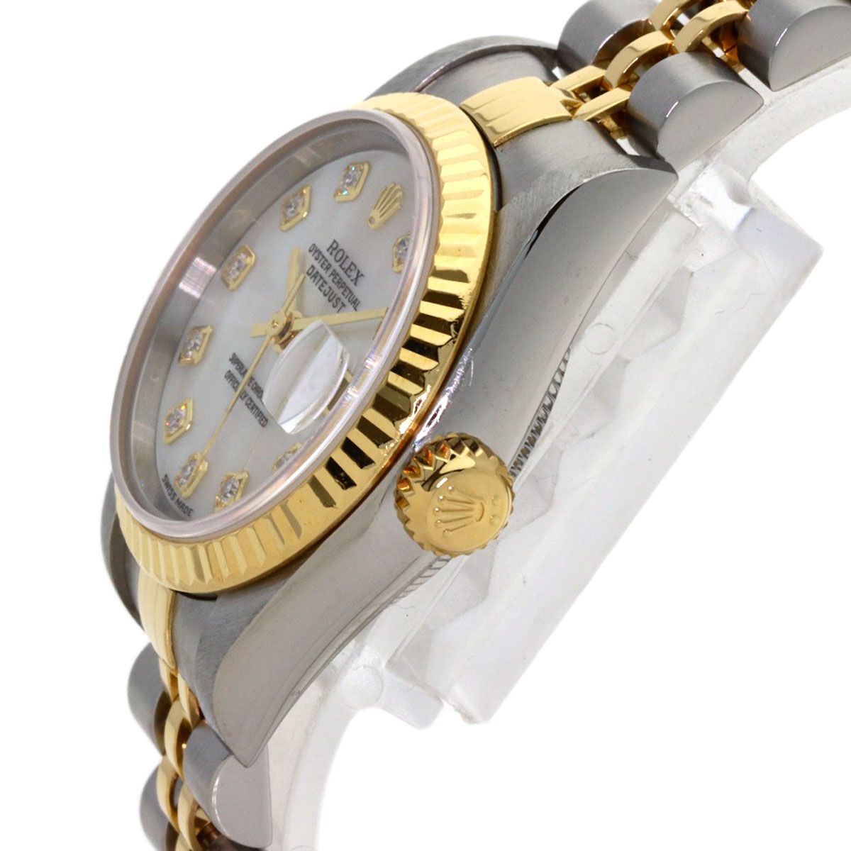 Rolex Datejust Diamond Watch SS Yellow Gold 18k — view 5