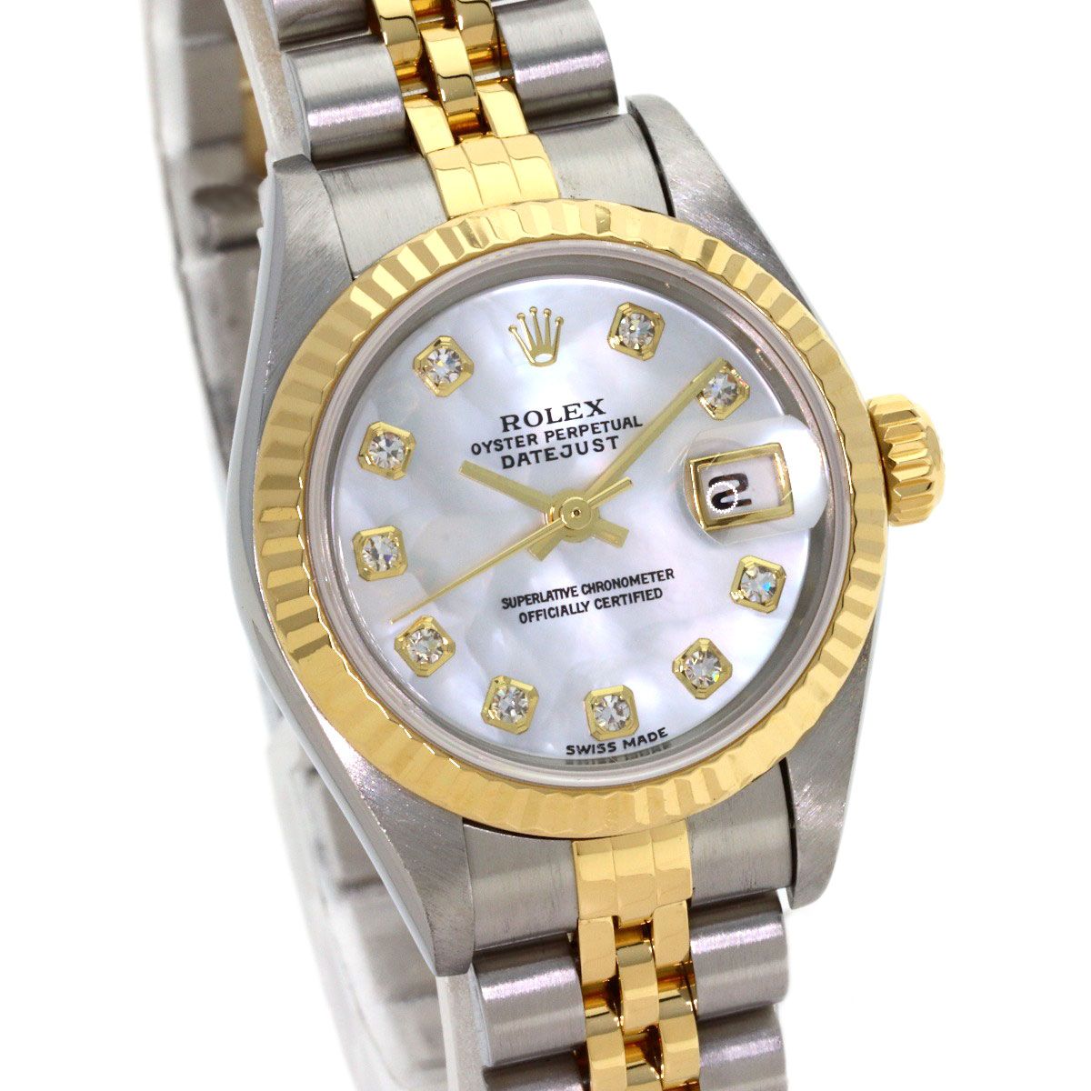 Rolex Datejust Diamond Watch SS Yellow Gold 18k — view 4