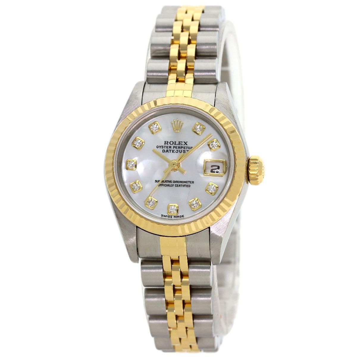 Rolex Datejust Diamond Watch SS Yellow Gold 18k