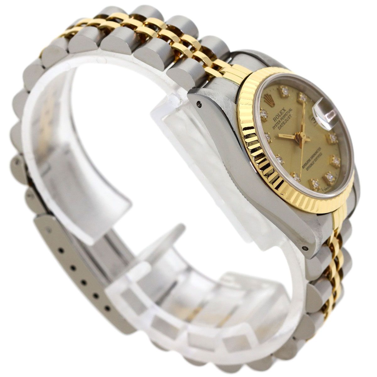Rolex Datejust Diamond Watch SS Yellow Gold 18k — view 2