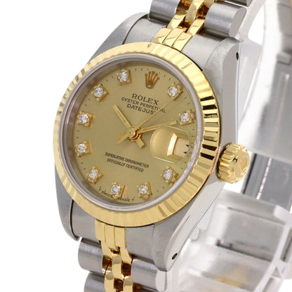 Rolex Datejust Diamond Watch SS Yellow Gold 18k — view 3