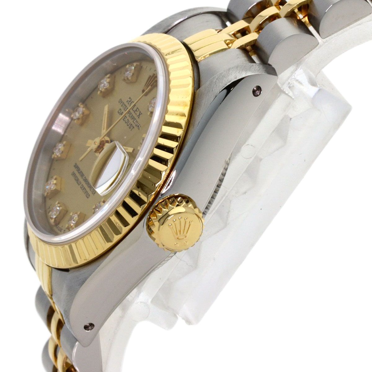 Rolex Datejust Diamond Watch SS Yellow Gold 18k — view 5