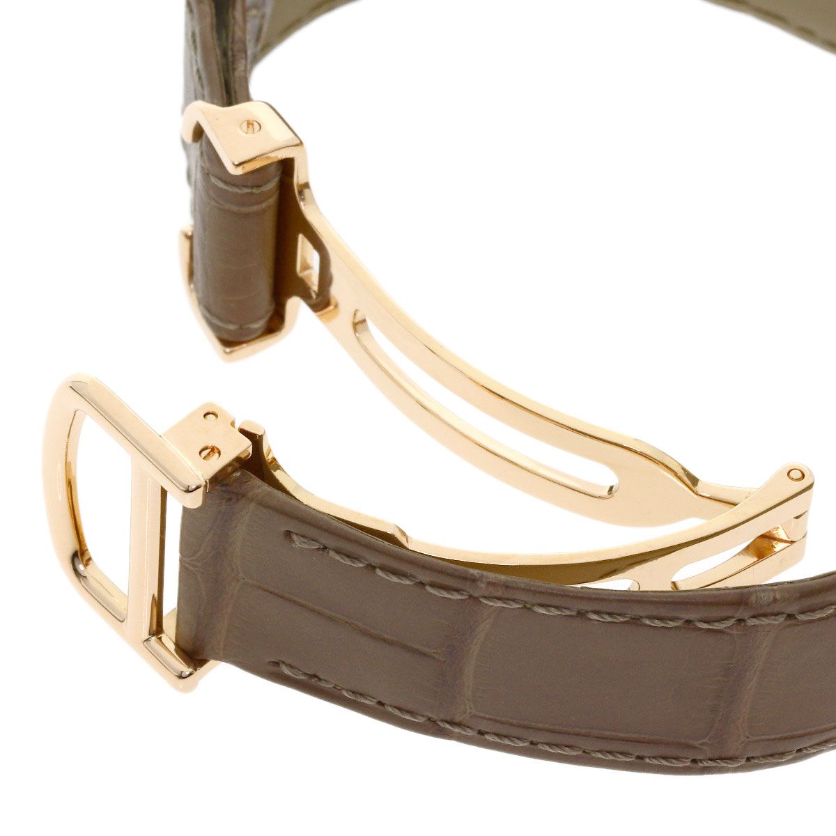Cartier Londre Louis SM Watch 18k Pink Gold Leather — view 8