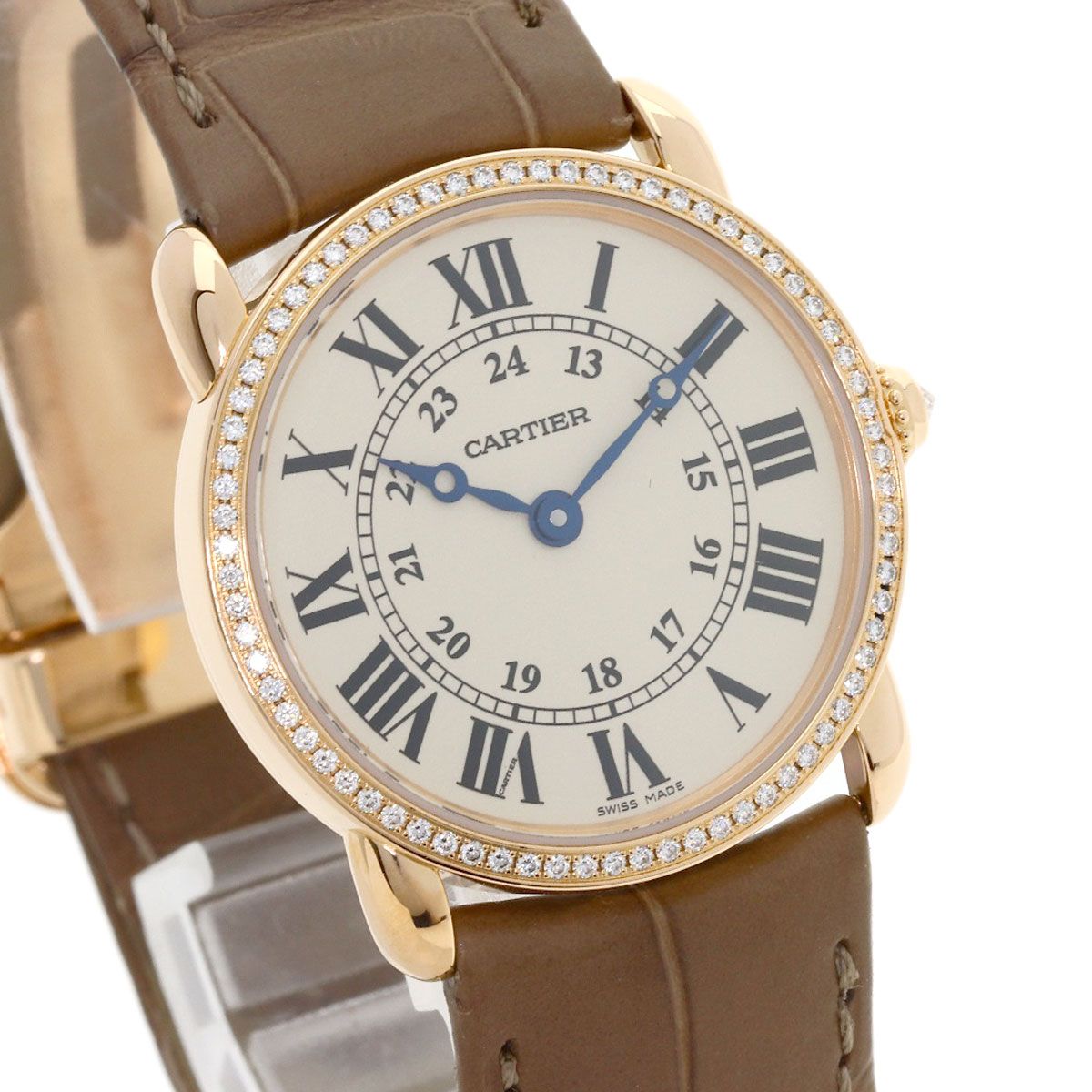 Cartier Londre Louis SM Watch 18k Pink Gold Leather — view 4